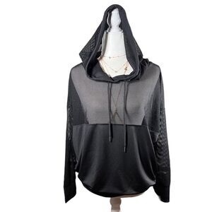 Soho Black Mesh Hoodie